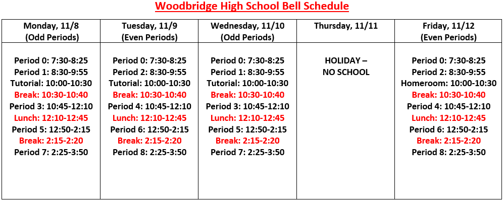 bell sched